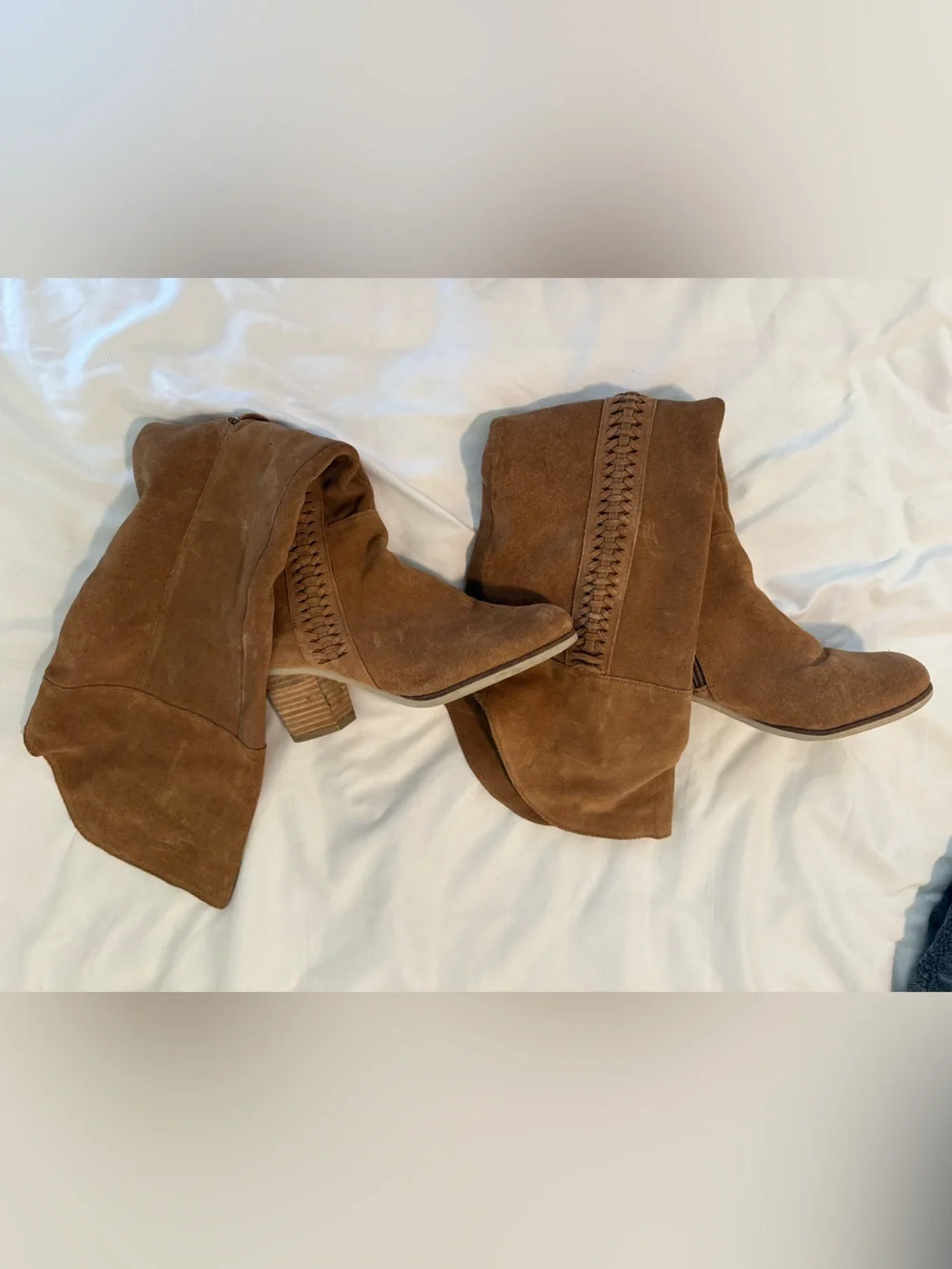 Matisse Over the Knee Suede Boots Tan Womens Size 7